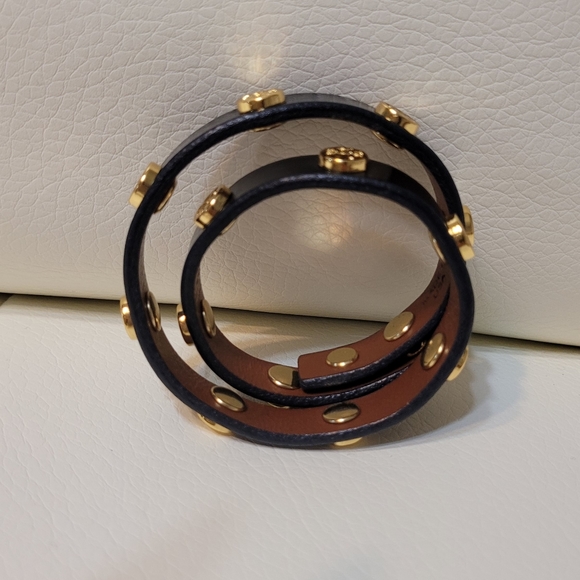 Tory Burch Wrap Bracelet in Dark Navy - Picture 3 of 3